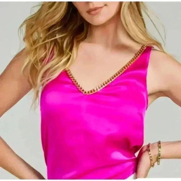 Generation Love Women's Dallas‎ Chain Tank XS in Hot Pink Career Cocktail Formal - Picture 1 of 9